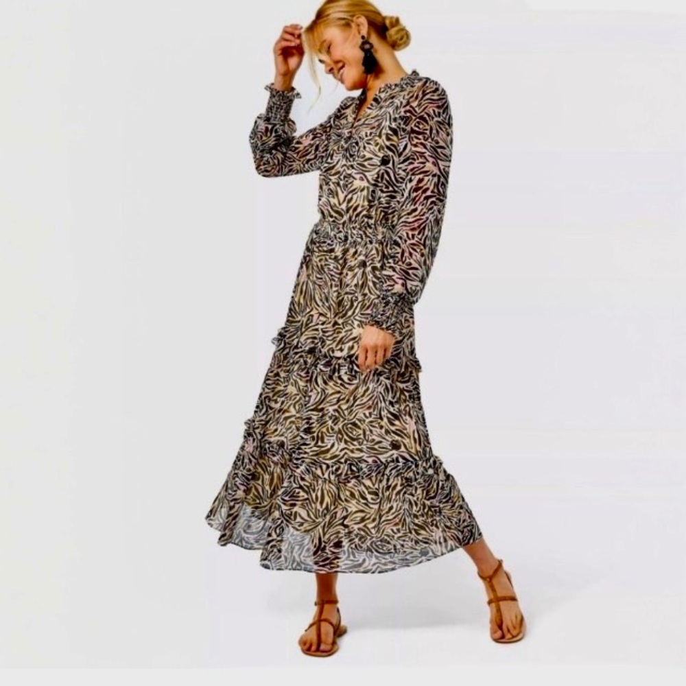 LILLY PULITZER Ardith Onyx Can You See Me Midi Dress Size: 00/S